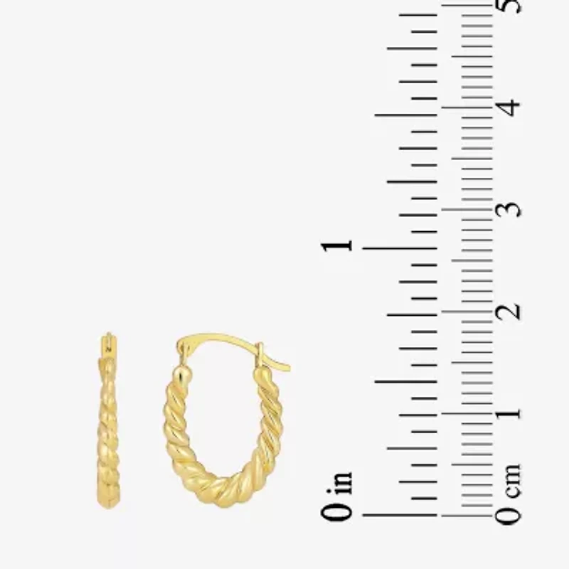 Womens 14K Gold 16mm Hoop Earrings