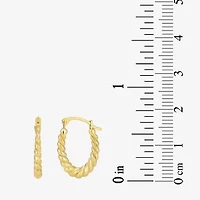 Womens 14K Gold 16mm Hoop Earrings