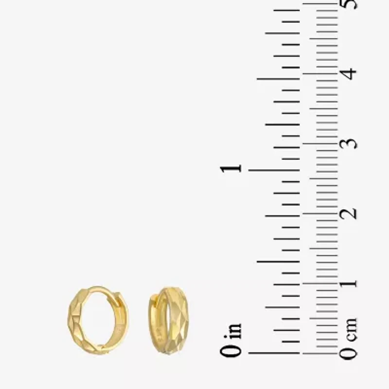 Womens 14K Gold 9mm Hoop Earrings