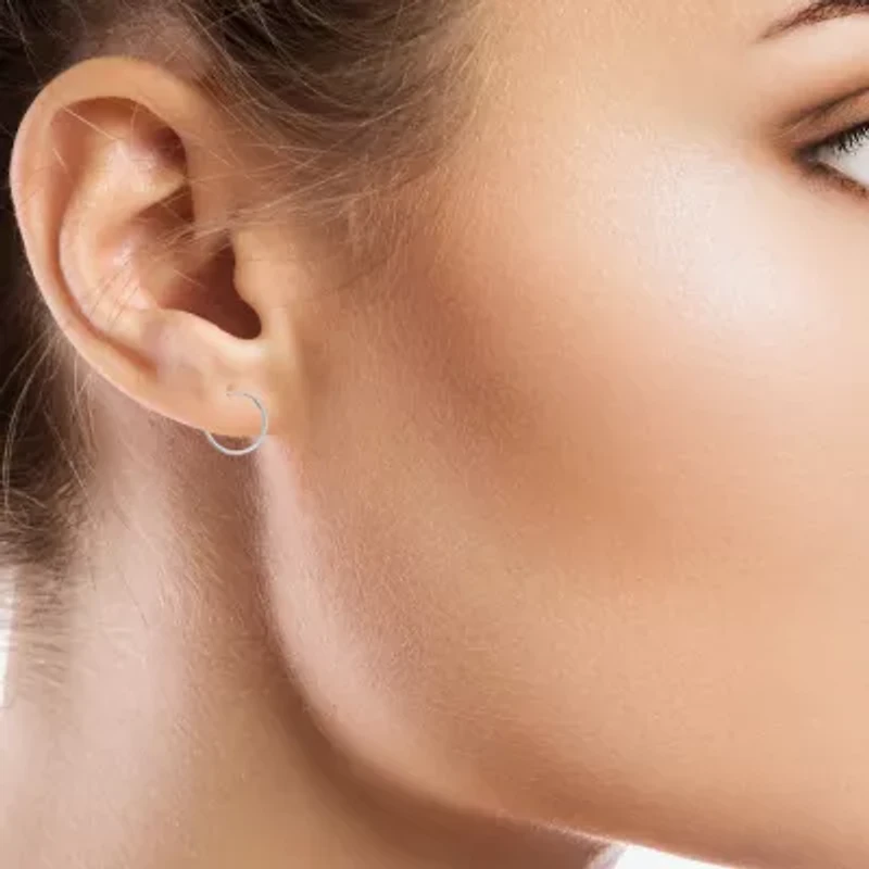 Womens 14K White Gold 3 Pair Earring Set