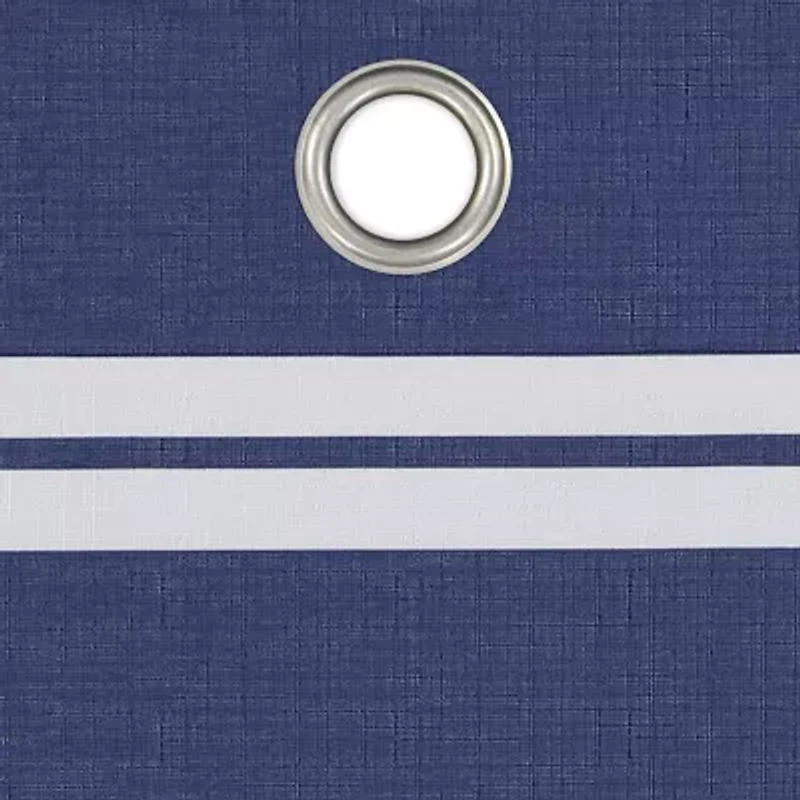 Under the Stars Kids Hayden Stripe Grommet Top Energy Saving 100% Blackout Single Curtain Panel