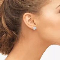 1/10 CT. T.W. Natural White Diamond 10K Gold 5.5mm Stud Earrings