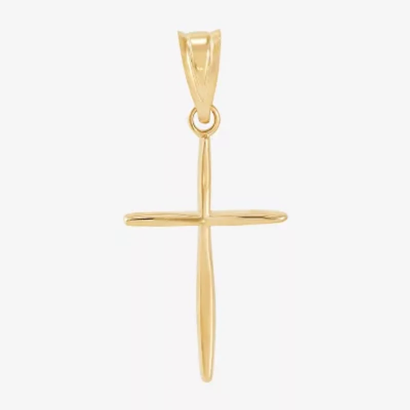 Womens 14K Gold Cross Pendant