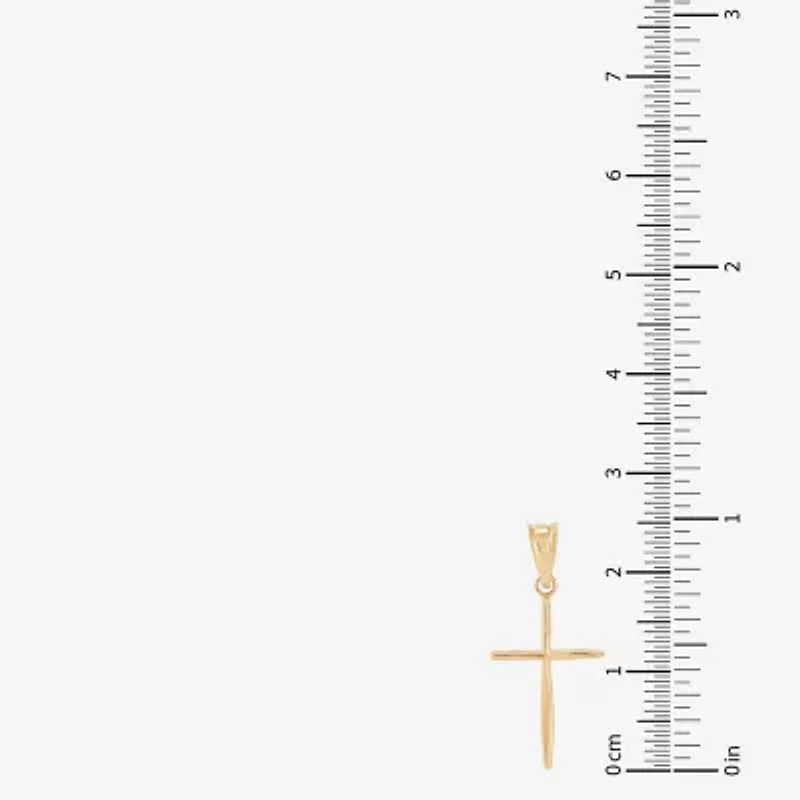 Womens 14K Gold Cross Pendant