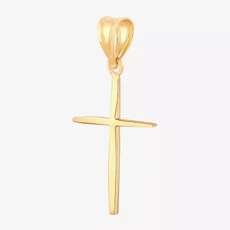 Womens 14K Gold Cross Pendant
