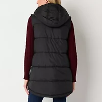 St. John's Bay Womens Hooded Midweight Puffer Vest