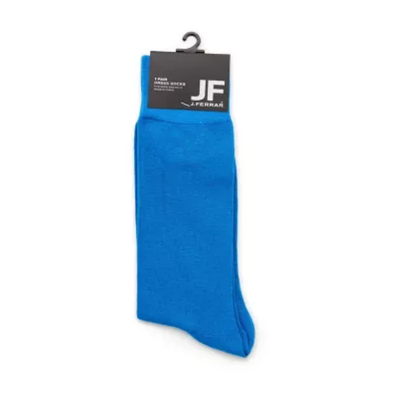 J. Ferrar Dress Mens 1 Pair Crew Socks