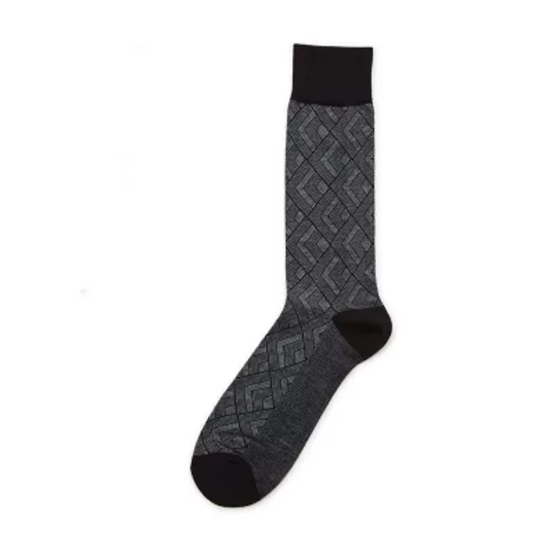 J. Ferrar Dress Mens 1 Pair Crew Socks
