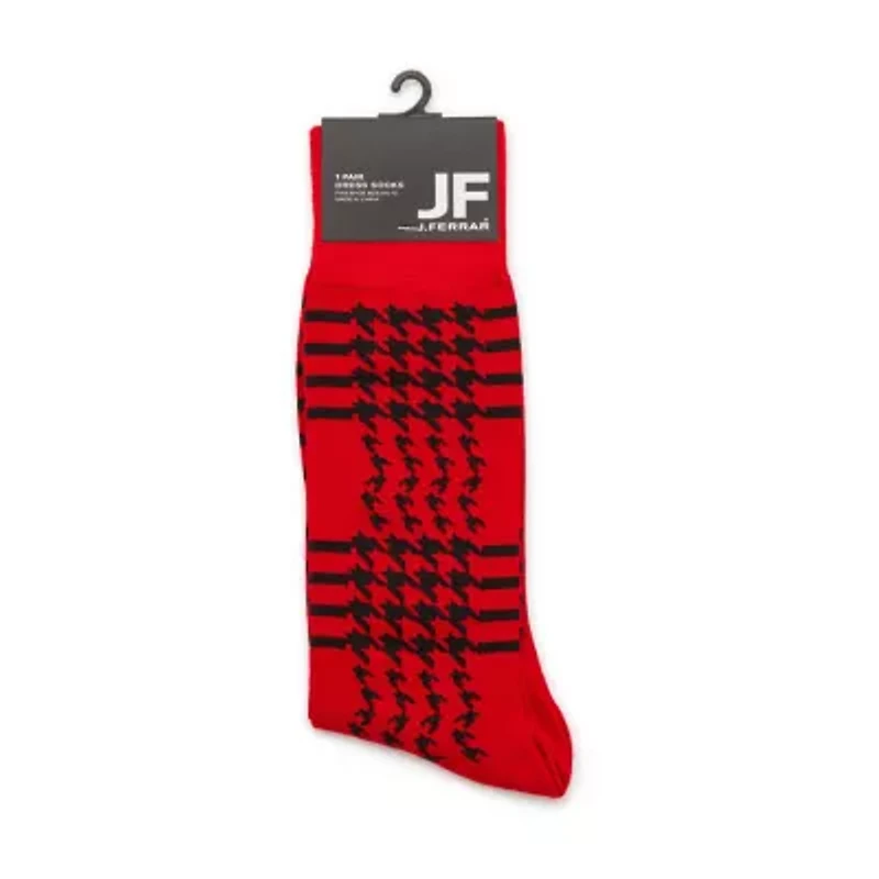 J. Ferrar Dress Mens 1 Pair Crew Socks