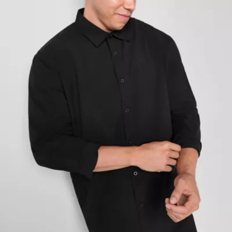 Stylus Mens Long Sleeve Regular Fit Big and Tall Button-Down Shirt