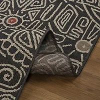 LR Home Abstract Tribal 24"X36" Indoor Outdoor Rectangular Accent Rug