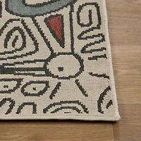 LR Home Abstract Tribal 24"X36" Indoor Outdoor Rectangular Accent Rug
