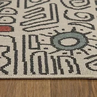 LR Home Abstract Tribal 24"X36" Indoor Outdoor Rectangular Accent Rug