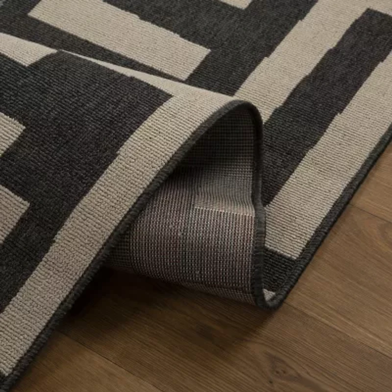 LR Home Graphic Print Indoor Outdoor Rectangular Area Rug
