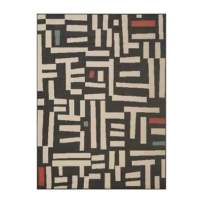LR Home Graphic Print Indoor Outdoor Rectangular Area Rug