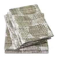 Sweet Home Collection™ Printed Monaco Ultra Soft Microfiber Sheet Set with Bonus Pillowcases