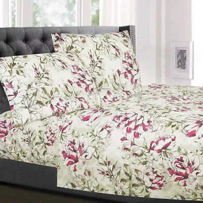 Sweet Home Collection™ Dolce Printed Sheet Set, Double Brushed Microfiber
