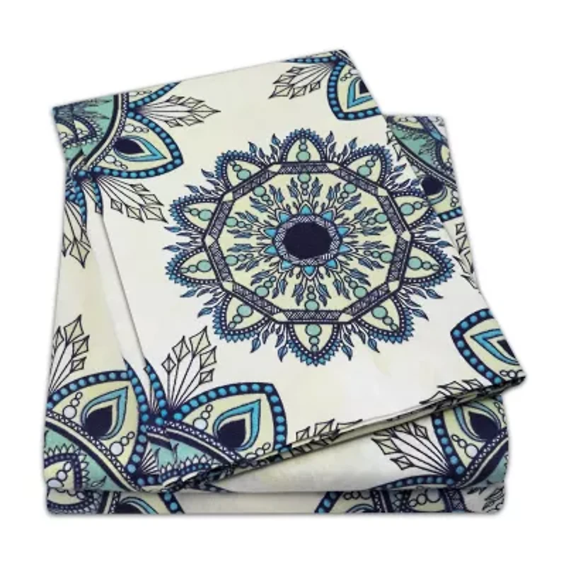 Sweet Home Collection™ Ashley Printed Sheet Set, Double Brushed Microfiber