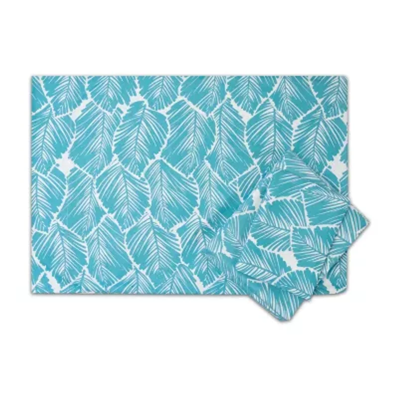 Sweet Home Collection™ Tropical Leaf Printed Sheet Set, Double Brushed Microfiber