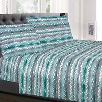 Sweet Home Collection™ Summerset Printed Sheet Set, Double Brushed Microfiber