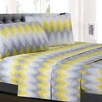 Sweet Home Collection™ Malibu Printed Sheet Set, Double Brushed Microfiber