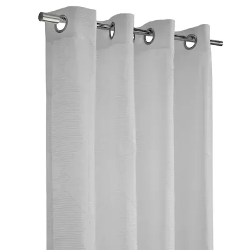 Habitat Diamante Grommet Top Embroidered Sheer Single Curtain Panel