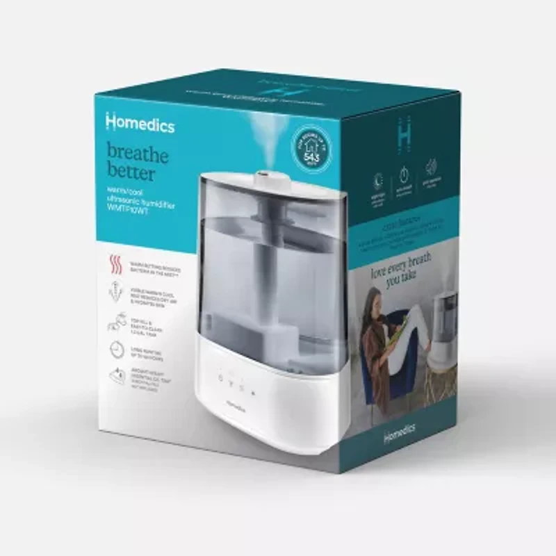 HoMedics Top-Fill Warm + Cool 60hr Ultrasonic Humidifier