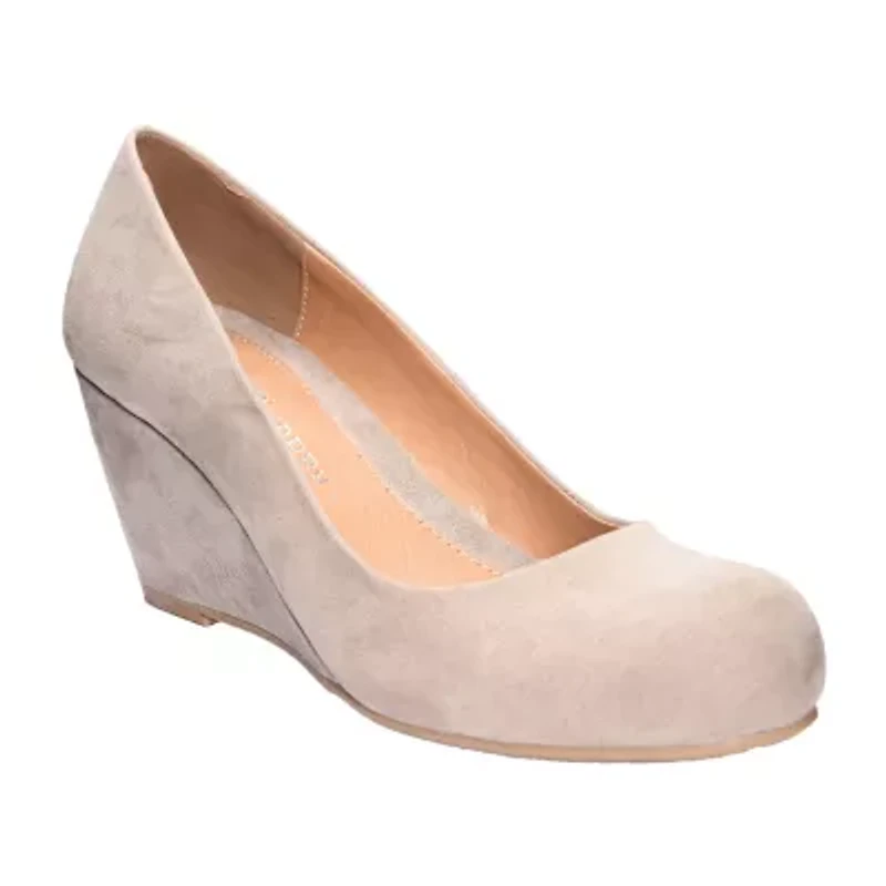 CL by Laundry Nima Womens Round Closed Toe Wedge Heel Pumps