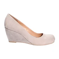 CL by Laundry Nima Womens Round Closed Toe Wedge Heel Pumps