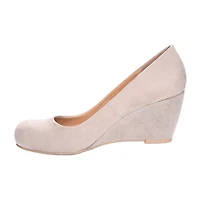CL by Laundry Nima Womens Round Closed Toe Wedge Heel Pumps