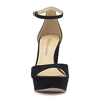 JS Jessica Simpson Izzella Womens Round Open Toe Chunky Heel Pumps