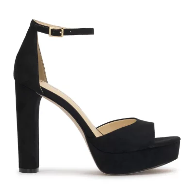 JS Jessica Simpson Izzella Womens Round Open Toe Chunky Heel Pumps