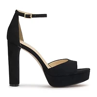 JS Jessica Simpson Izzella Womens Round Open Toe Chunky Heel Pumps