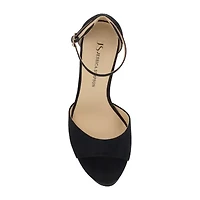 JS Jessica Simpson Izzella Womens Round Open Toe Chunky Heel Pumps