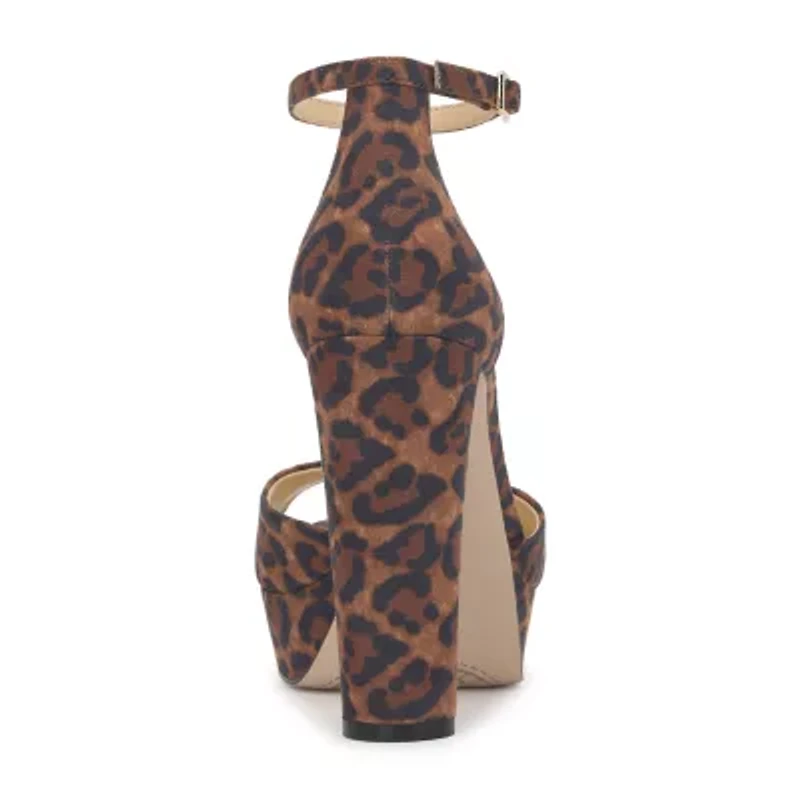 JS Jessica Simpson Izzella Womens Round Open Toe Chunky Heel Pumps