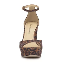 JS Jessica Simpson Izzella Womens Round Open Toe Chunky Heel Pumps