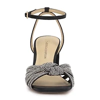 JS Jessica Simpson Womens Sennsol Round Open Toe Chunky Heel Pumps