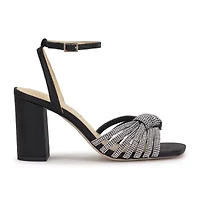 JS Jessica Simpson Womens Sennsol Round Open Toe Chunky Heel Pumps