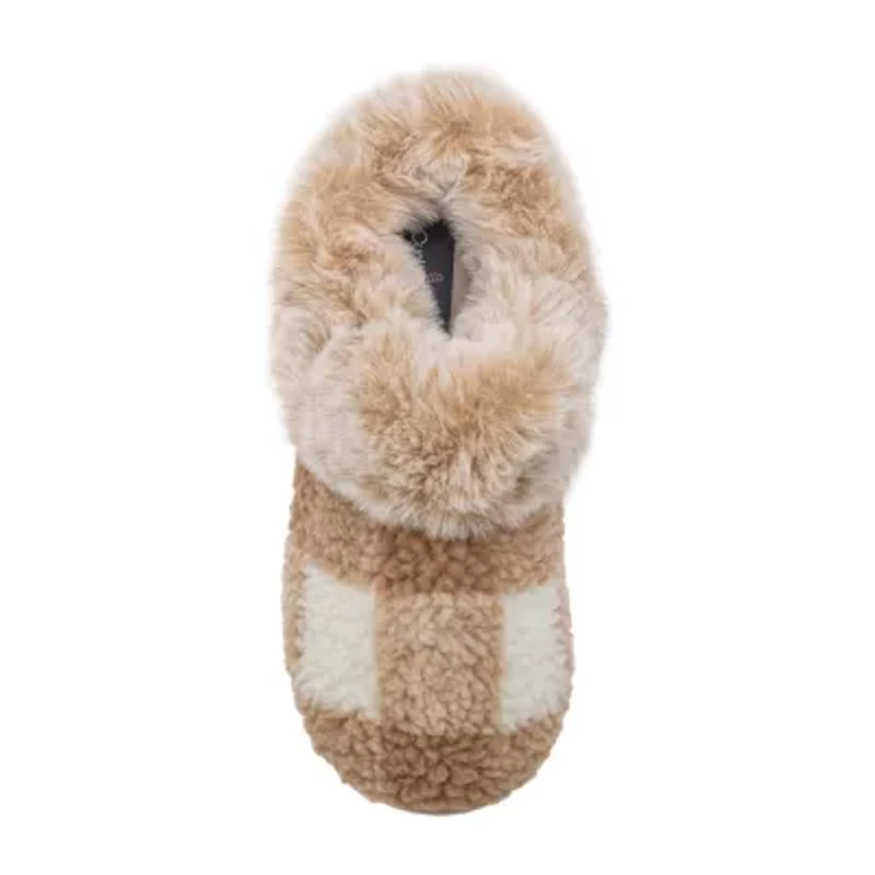 Cuddl Duds Buffalo Womens Memory Foam Clog Slippers