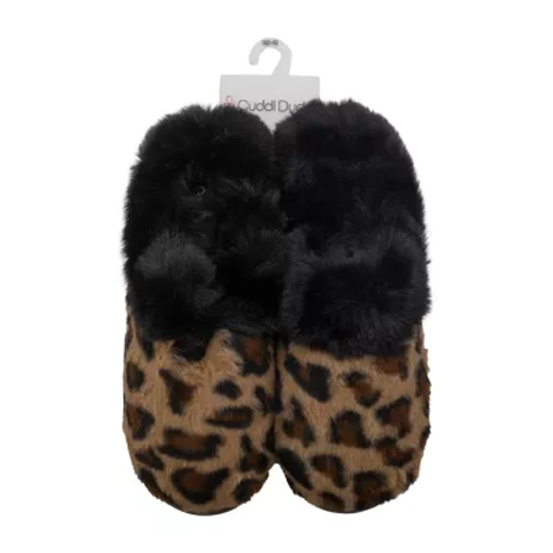 Cuddl Duds Faux Fur Womens Clog Slippers