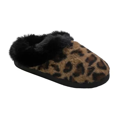 Cuddl Duds Faux Fur Womens Clog Slippers