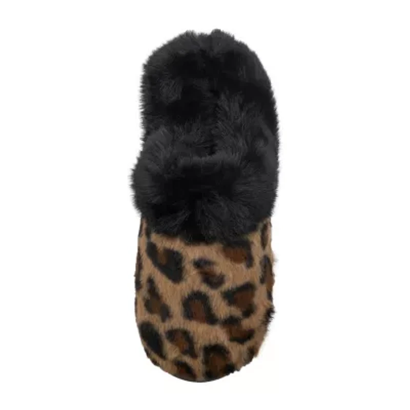 Cuddl Duds Faux Fur Womens Clog Slippers