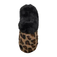 Cuddl Duds Faux Fur Womens Clog Slippers