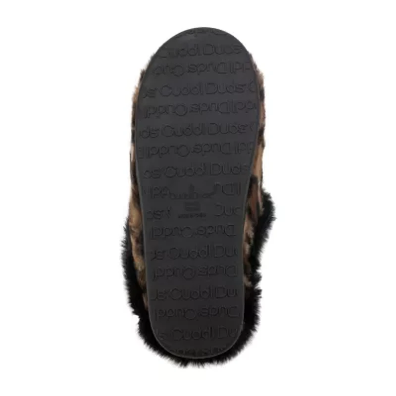 Cuddl Duds Faux Fur Womens Clog Slippers
