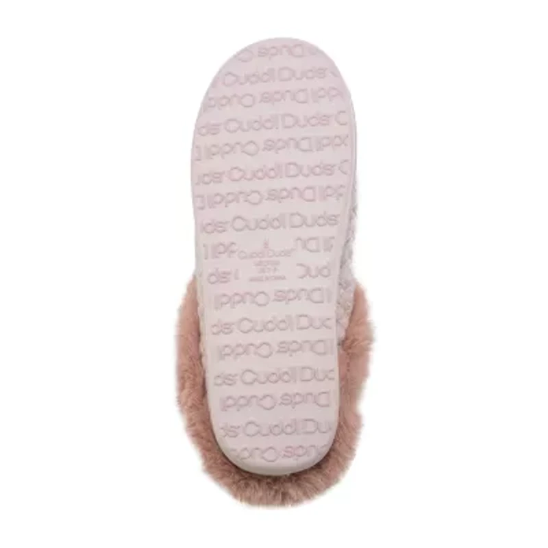 Cuddl Duds Chenille Womens Clog Slippers