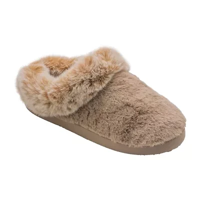 Cuddl Duds Faux Fur Womens Clog Slippers