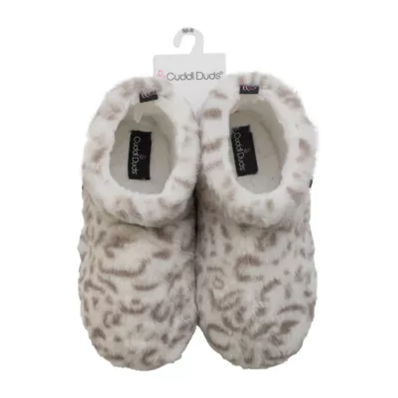 Cuddl Duds Cable Knit Womens Bootie Slippers