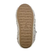 Cuddl Duds Cable Knit Womens Bootie Slippers