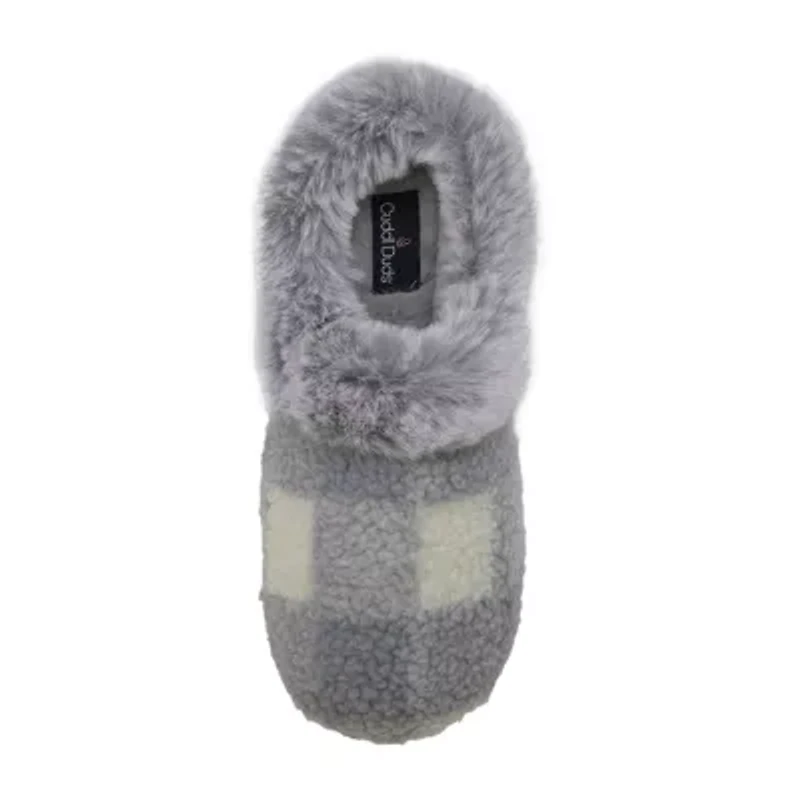 Cuddl Duds Buffalo Womens Memory Foam Clog Slippers