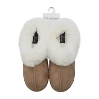 Cuddl Duds Microsuede Clog Womens Memory Foam Slippers